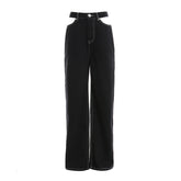 Pantalon décontracté en denim taille basse à coupe personnalisée Fried Street